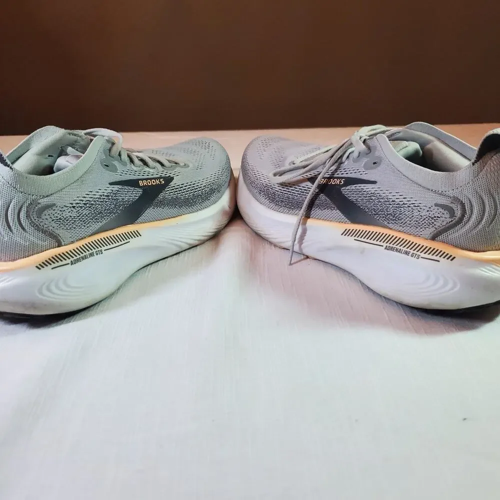 Brooks Adrenaline GTS 25 Womens Running Shoes Sz 11 Grey Coral Sneakers
